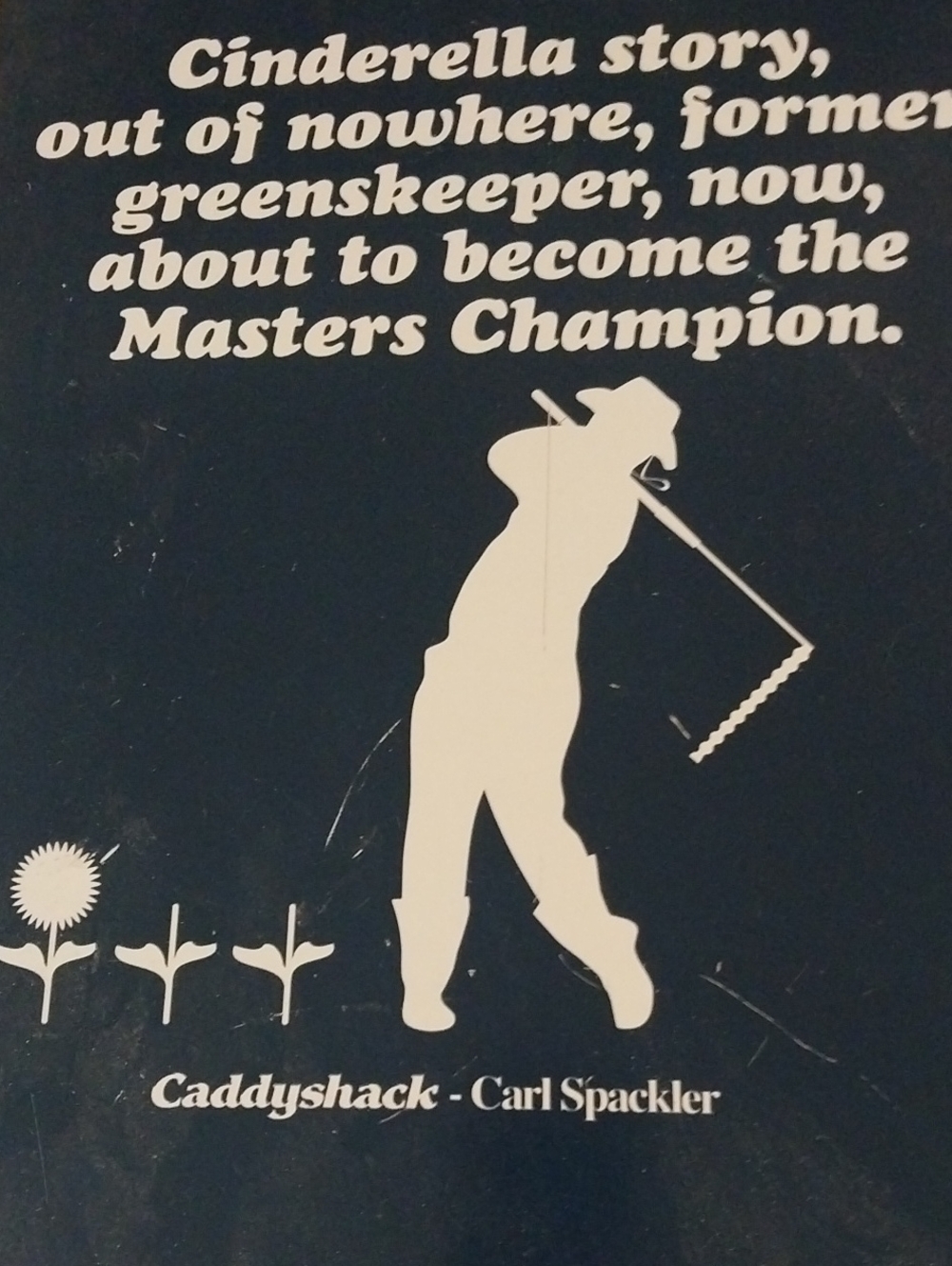Warner Bros. Navy and White Golf Silhouette Poster